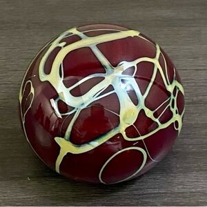 J Byron Hand Signed 1989 Vintage  Antique  Glass Paperweight